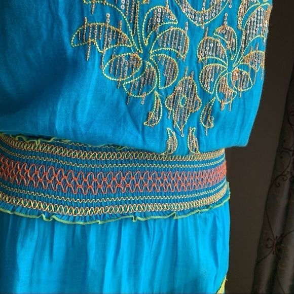 EUC Hale Bob Stitches and Sequins Boho Top - Picture 12 of 16